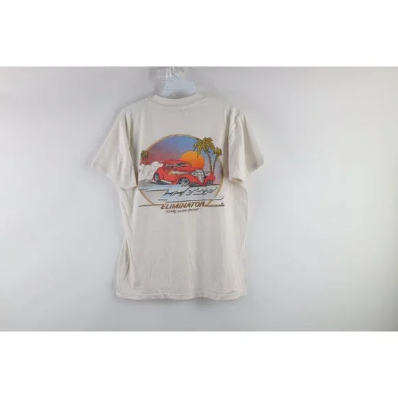 Vintage 80s Large ZZTop Eliminator Schlitz Rocks America Band Tour T-Shirt USA